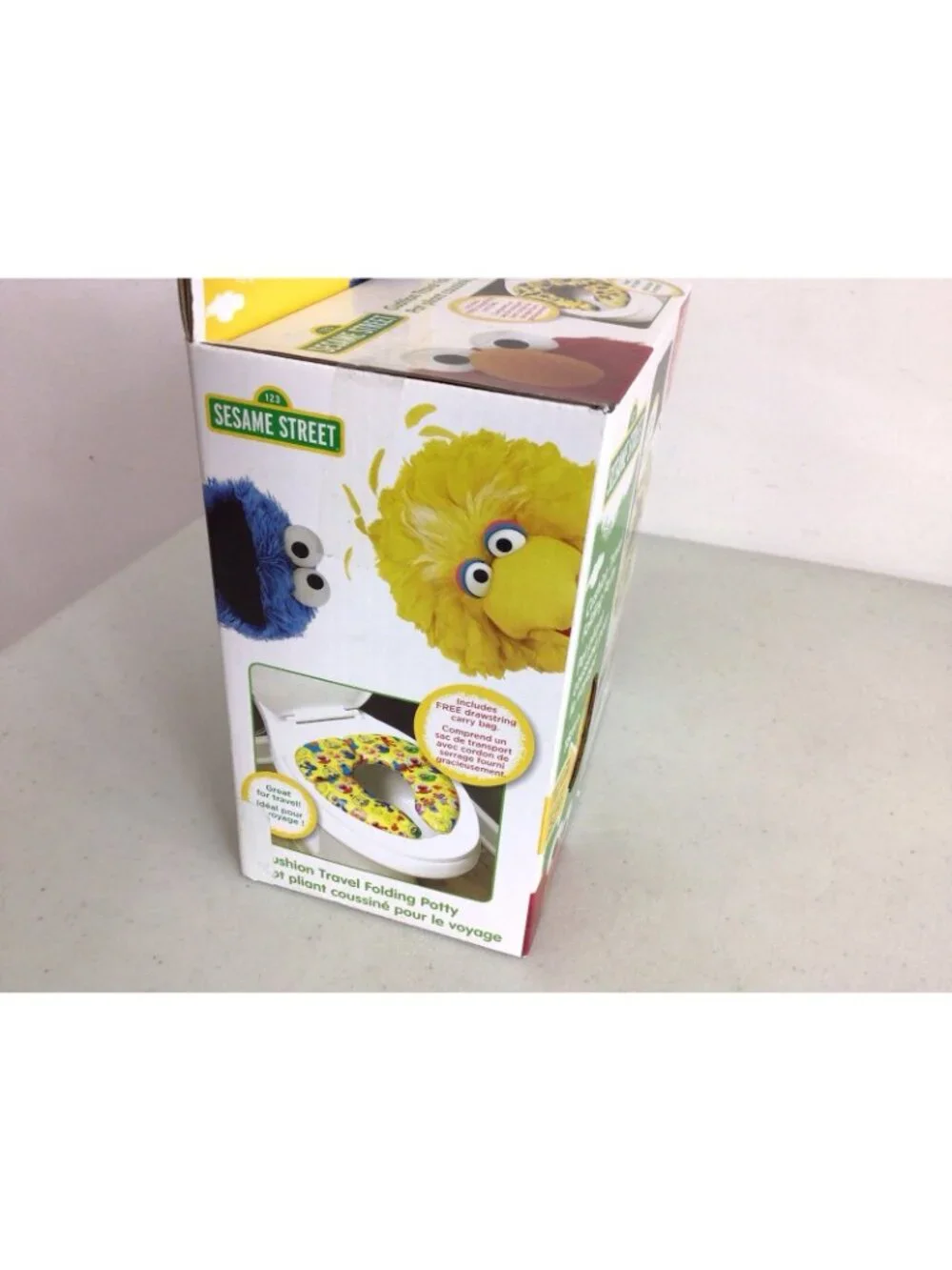 Sesame Street Folding Potty Seat Portable Elmo Cookie Monster Ernie Big Bird NEW
